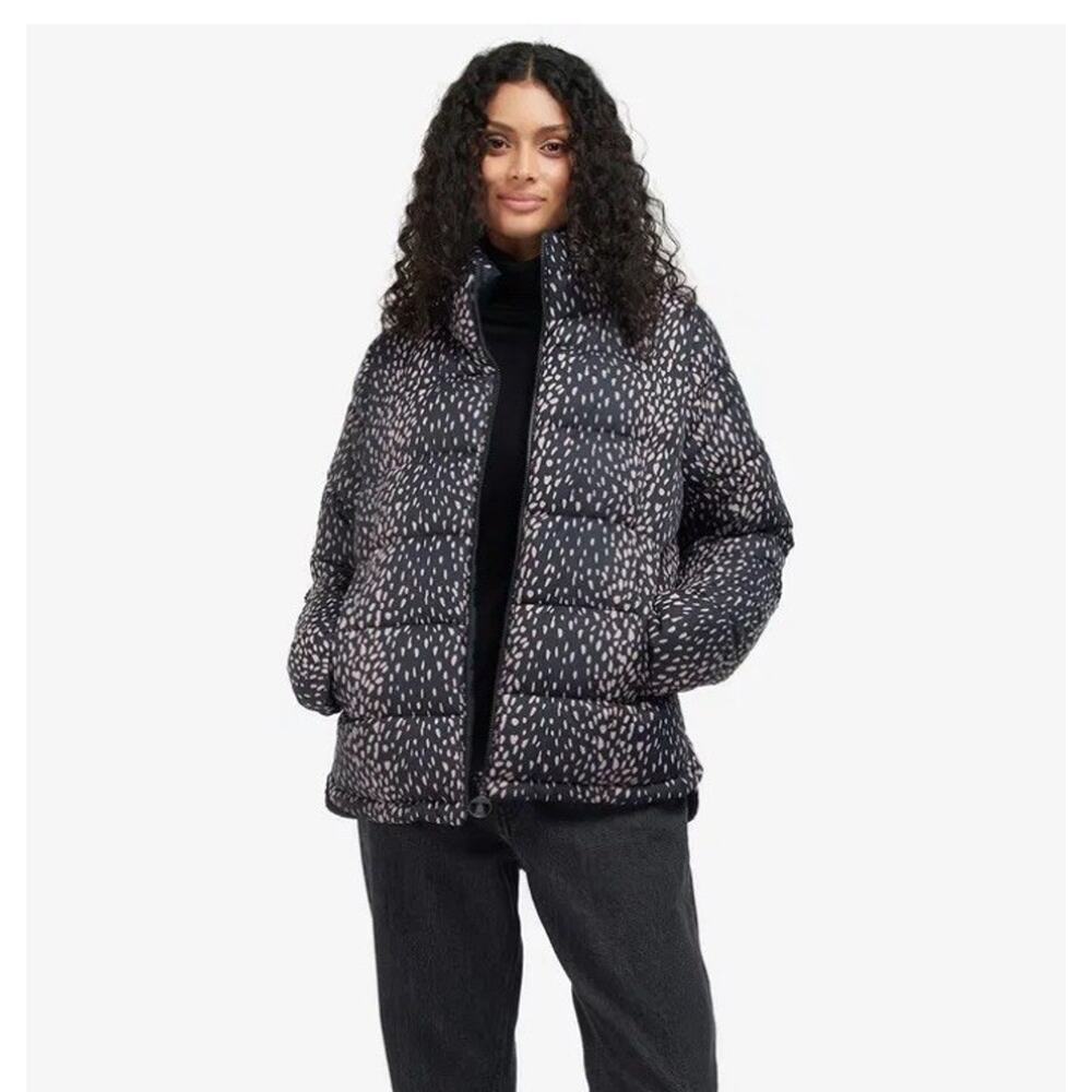 Barbour Women's Marin Reversible Quilted Puffer Jacket in Size US 4 Oversized